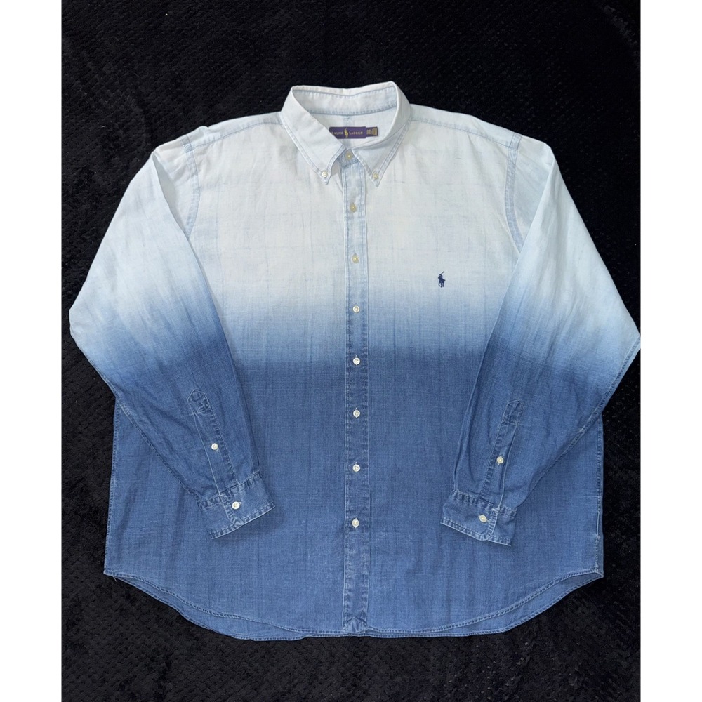 Polo Ralph Lauren Purple Label Men's Dyed Classic Fit Long Sleeve Shirt Sz 2XB